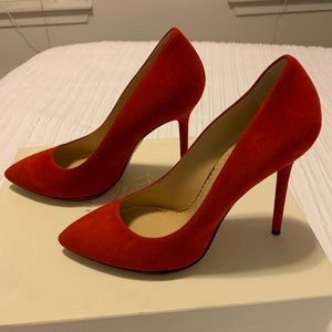 Charlotte Olympia Shoes - Monroe - Red Suede